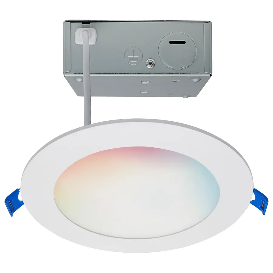 Starfish - 11 Watt LED Direct Wire Downlight - 6-Inch - Remote Driver - RGBTW - Round - White Finish - Image 1