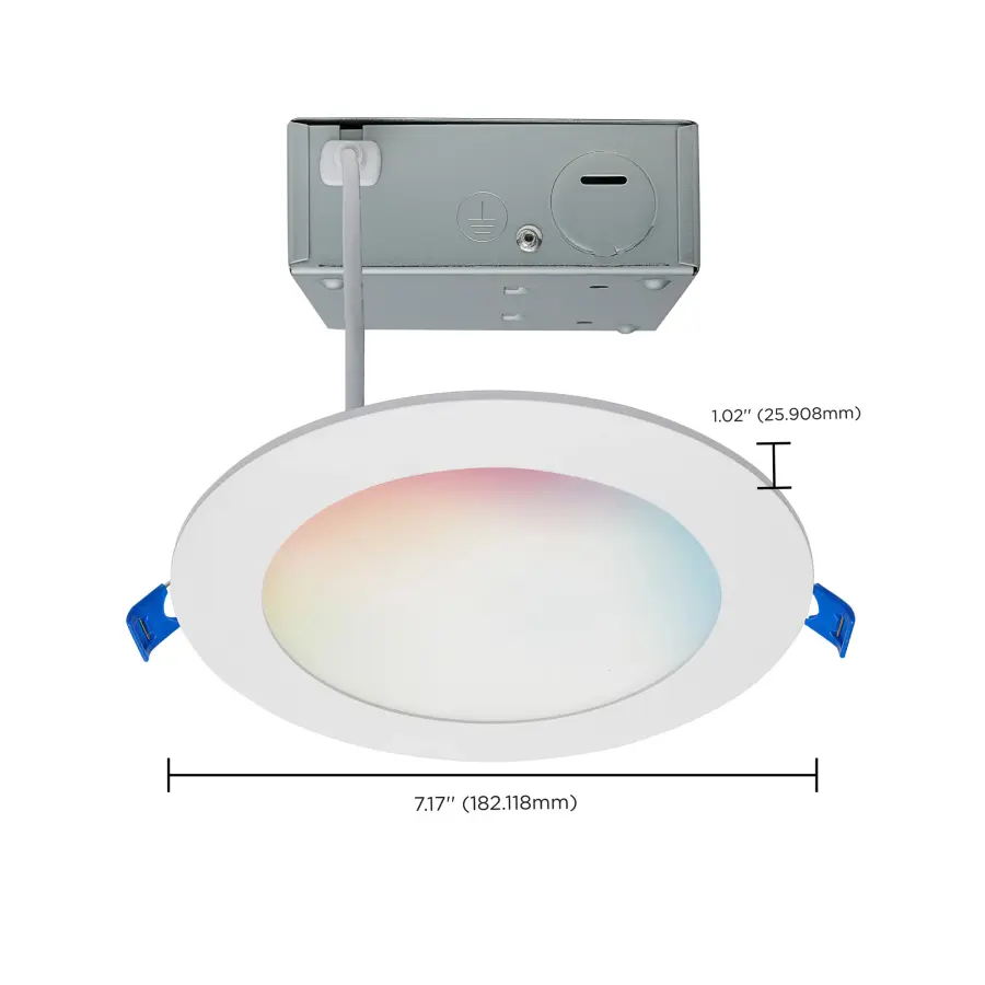 Starfish - 11 Watt LED Direct Wire Downlight - 6-Inch - Remote Driver - RGBTW - Round - White Finish - Image 13
