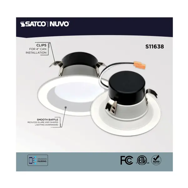 Starfish - 8 Watt LED Retrofit Downlight - 4 Inch - RGBTW - Round - White Finish - Image 8