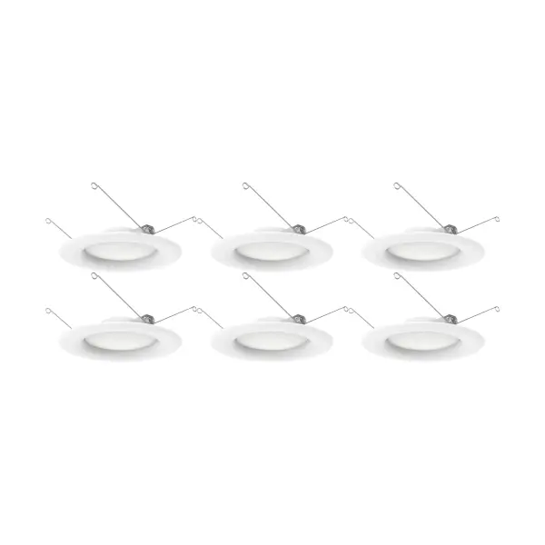Satco's 9.2-watt, LED downlight retrofit is an easy to install lighting solution for commercial applications. Illuminate offices, retail spaces, and hotels, with this dimmable, contemporary, downlight retrofit. Round, with a white finish, this downlight delivers 35,000 hours of warm white light and comes in a pack of 6.