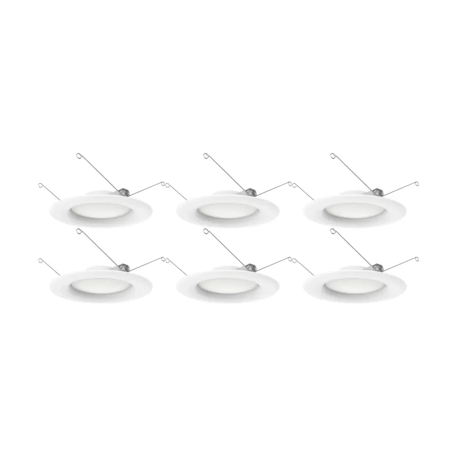 9.2 Watt - LED Downlight Retrofit - 5-6 inch - 90 CRI - 3000K - 120 Volt - Pack of 6 - Image 1