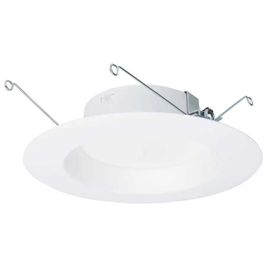 12.5 Watt LED High Lumen Downlight Retrofit - 5-6 Inch - 27K/30K/35K/40K/50K CCT Selectable - 120 Volts - Dimmable - White Finish - Image 3