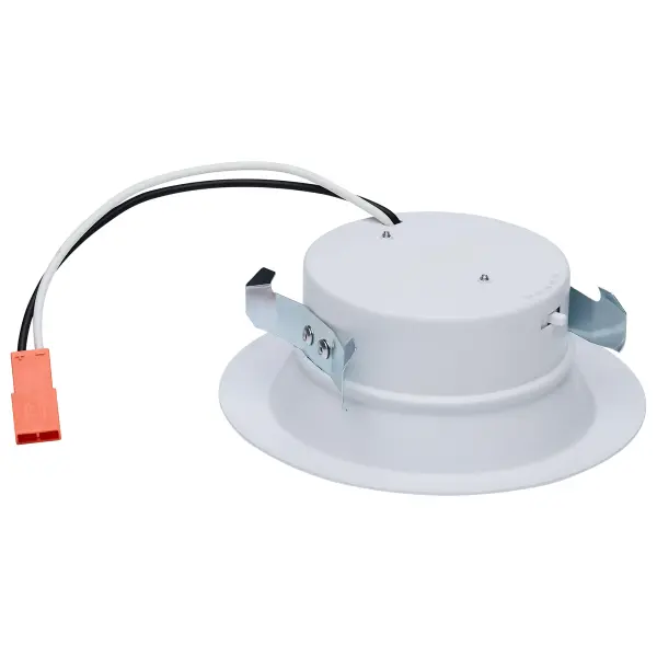 SATCO NUVO's LED CCT Selectable 4 inch High Lumen Retrofit Downlight will elevate the lighting in any space. Designed with impeccable 90 CRI color rendering, you can make your space brighter while saving energy with this 1,100 high lumen LED downlight. This retrofit includes an E26 adapter making it the perfect upgrade to replace existing screw base lamps in downlight applications or purchase an optional GU24 socket adapter for use with pin-based fixtures. Featuring a smooth baffle design and your choice of five CCT options at installation, this retrofit downlight will illuminate all of your spaces with ease and elegance. - alternate view