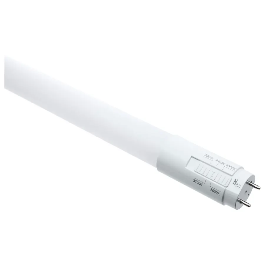 7 Watt T8 LED - 24 Inch - 30K/35K/40K/50K/65K CCT Selectable - Low Optical Flicker (less than 5%) - Medium Bi Pin Base - Type B Ballast Bypass - 120-277 Volt - Frost Finish - Image 4