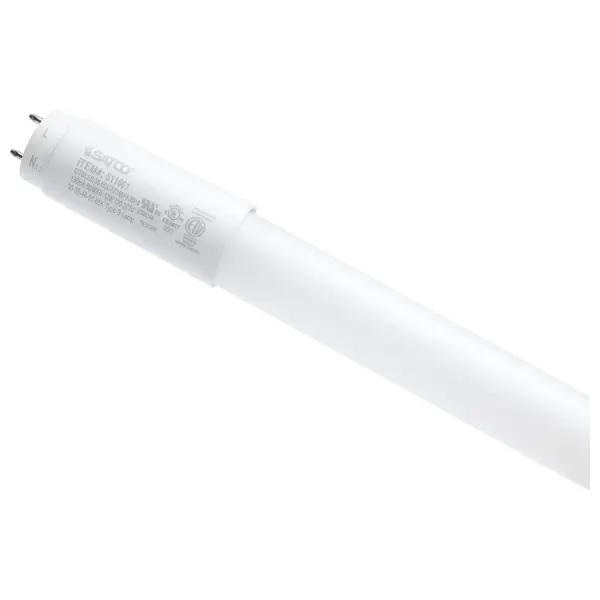 SATCO NUVO's LED Flicker-Free Lamps offer smooth, continuous light with less than 2-percent flicker. Ideal for use in offices, retail applications, and safe for use in commercial kitchens with the PET coated shatterproof tube. Extending the versatility of these lamps, they are 120V-277V range voltage compatible in ballast bypass configurations, and allow for 5-CCT selection at the time of installation to customize light output to the environment.