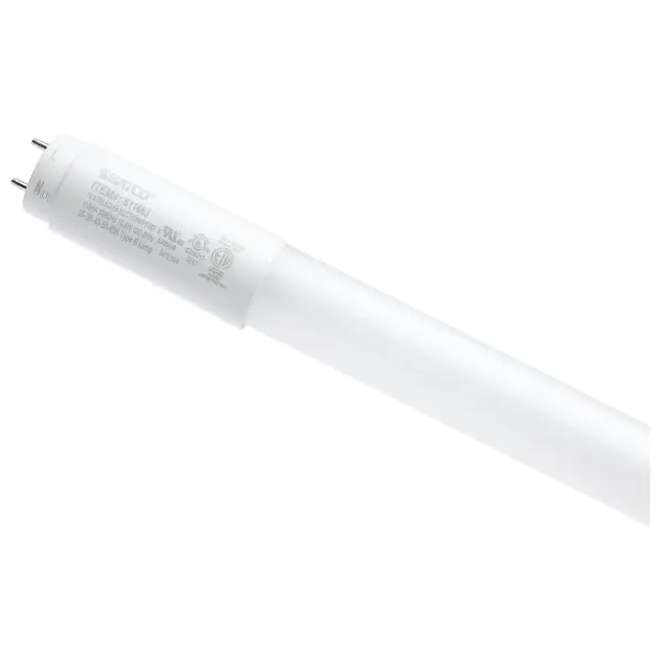 SATCO NUVO's LED Flicker-Free Lamps offer smooth, continuous light with less than 2-percent flicker. Ideal for use in offices, retail applications, and safe for use in commercial kitchens with the PET coated shatterproof tube. Extending the versatility of these lamps, they are 120V-277V range voltage compatible in ballast bypass configurations, and allow for 5-CCT selection at the time of installation to customize light output to the environment.