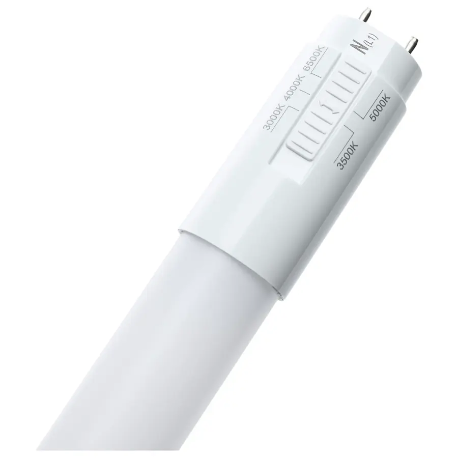 18.5 Watt T8 LED - 48 Inch - 30K/35K/40K/50K/65K CCT Selectable - Low Optical Flicker (less than 5%) - Medium Bi Pin Base - Type B Ballast Bypass - 120-277 Volt - Frost Finish - Image 3