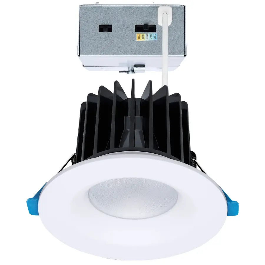 16/20/24 Watt LED Remote Driver Downlight - 27K/30K/35K/40K/50K CCT - Field Selectable - Round - White Finish - Dual Dimming - 120-277 Volt - Image 1