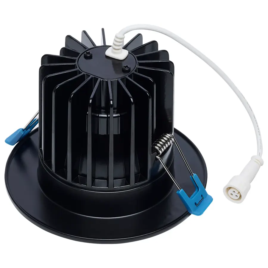 16/20/24 Watt LED Remote Driver Downlight - 27K/30K/35K/40K/50K CCT - Field Selectable - Round - Black Finish - Dual Dimming - 120-277 Volt - Image 2