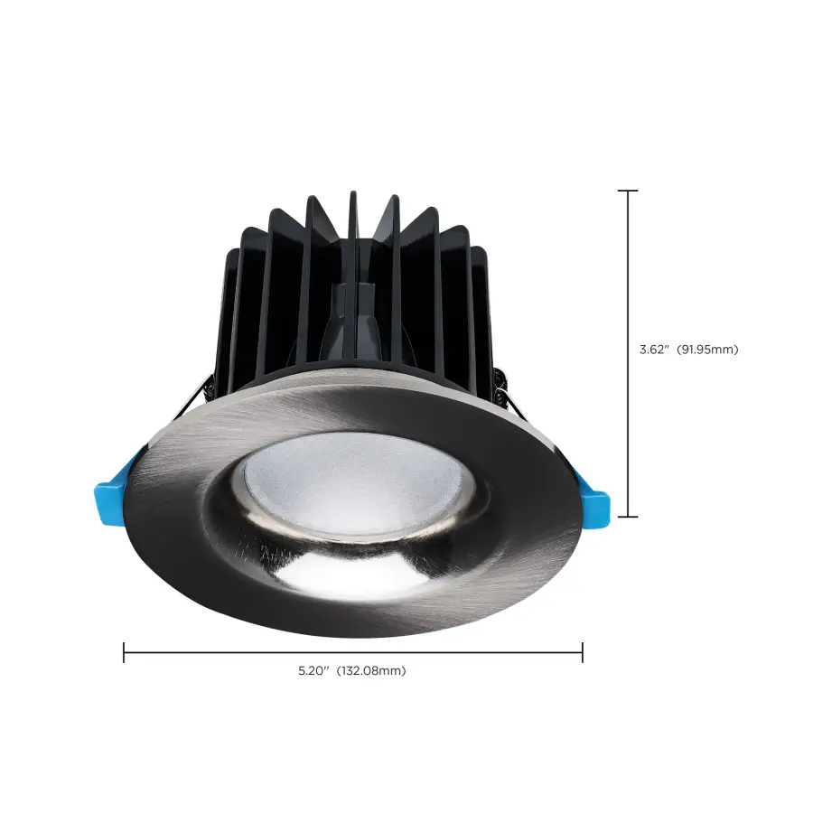 16/20/24 Watt LED Remote Driver Downlight - 27K/30K/35K/40K/50K CCT - Field Selectable - Round - Brushed Nickel Finish - Dual Dimming - 120-277 Volt - Image 16