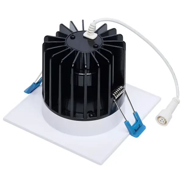 SATCO NUVO LED Architectural Downlights offer a high lumen output, making them ideal for high ceiling applications. With a 40-degree beam angle, these downlights provide ample illumination in residential, hospitality and retail applications. Choose from three wattages and five color temperatures at installation to create the desired ambient experience. Available in a variety of shapes and professional finishes. - alternate view