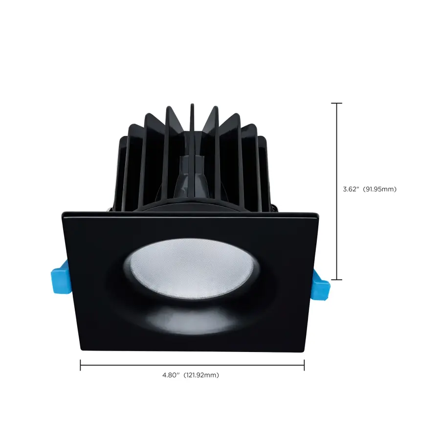 16/20/24 Watt LED Remote Driver Downlight - 27K/30K/35K/40K/50K CCT - Field Selectable - Square - Black Finish - Dual Dimming - 120-277 Volt - Image 16