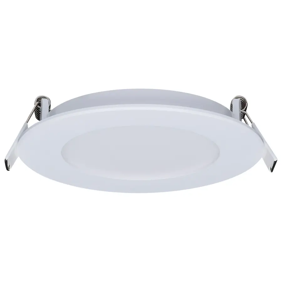 8 Watt LED Direct Wire Performer Series Downlight - Remote Driver - 4 Inch - 27K/3K/35K/4K/5K CCT Selectable - Round - Flat Face - White Finish - Image 4