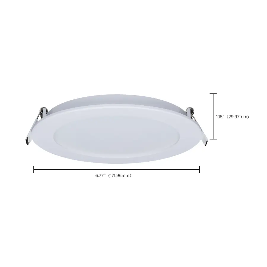 11 Watt LED Direct Wire Performer Series Downlight - Remote Driver - 6 Inch - 27K/3K/35K/4K/5K CCT Selectable - Round - Flat Face - White Finish - Image 16