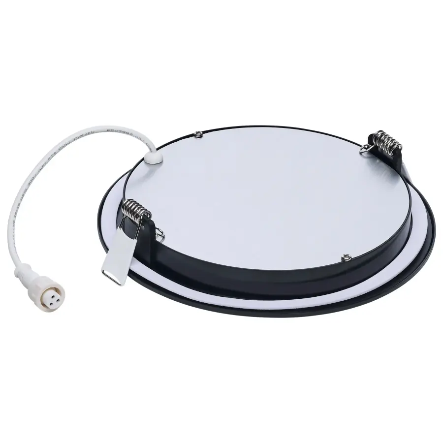 11 Watt LED Direct Wire Performer Series Downlight - Remote Driver - 6 Inch - 27K/3K/35K/4K/5K CCT Selectable - Round - Flat Face - Black Finish - Image 3