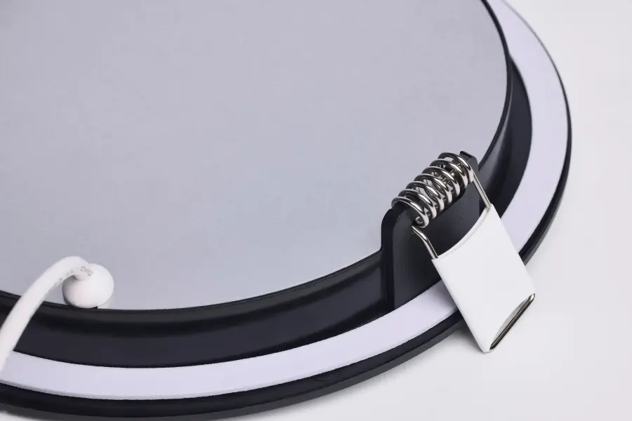 11 Watt LED Direct Wire Performer Series Downlight - Remote Driver - 6 Inch - 27K/3K/35K/4K/5K CCT Selectable - Round - Flat Face - Black Finish - Image 8