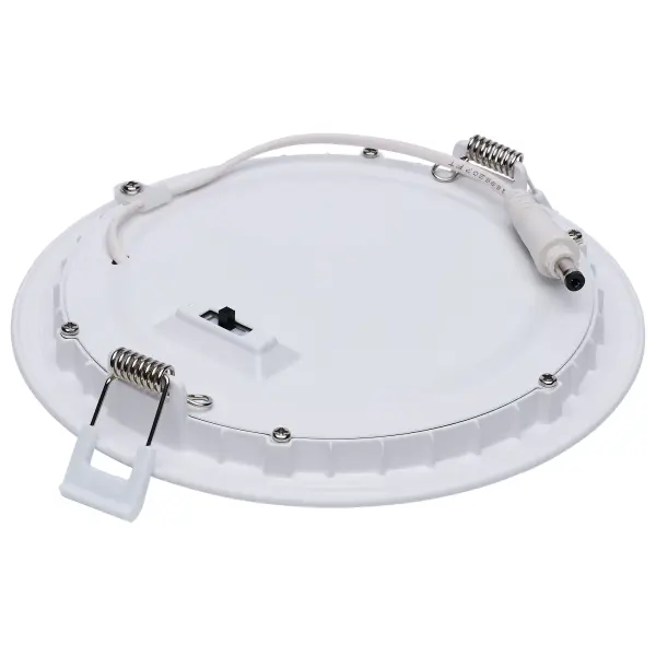 The SATCO NUVO Pro Series LED Slimfit Downlights deliver versatile, high-performance illumination. Featuring field-selectable CCT and wattage, these downlights offer high (HO) and very high (VHO) output options. All models include a pre-wired remote driver, while select models add an emergency battery enclosure with 90 minutes runtime, self-diagnostics, and a front-facing test button. Dual dimming options-Phase-cut at 120V and 0–10V at 120–277V-allow precise control. IC and Airtight rated with 90 CRI, they provide long-lasting performance with a 50,000-hour lifespan and a 5-year warranty. Slim-profile, durable aluminum construction and an acrylic lens ensure reliability, even in NEC-compliant closets or ceilings with limited clearance. - alternate view