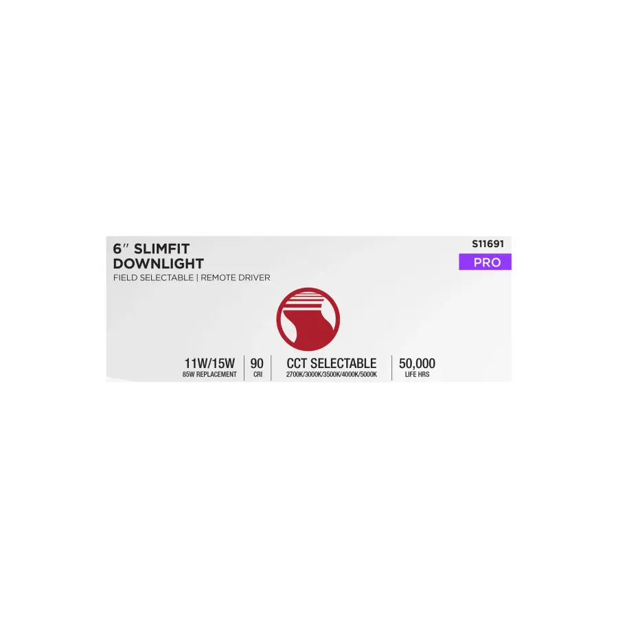 11/15 Watt - LED Direct Wire Downlight - 27K/3K/35K/4K/5K CCT - Remote Driver - 6 Inch - Round - Flat Face - White Finish - 120-277 Volt - Dual Dimming - Image 17