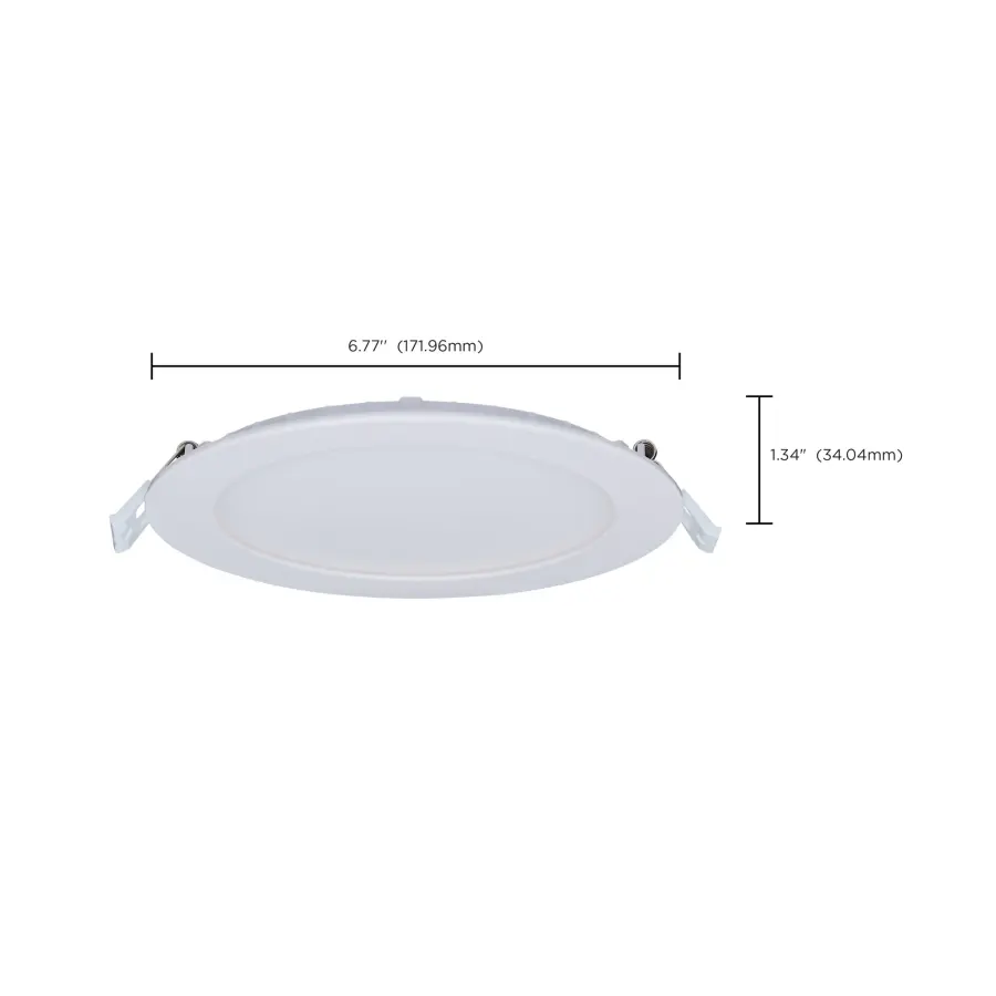 11/15 Watt - LED Direct Wire Downlight - 27K/3K/35K/4K/5K CCT - Remote Driver - 6 Inch - Round - Flat Face - White Finish - 120-277 Volt - Dual Dimming - Image 10