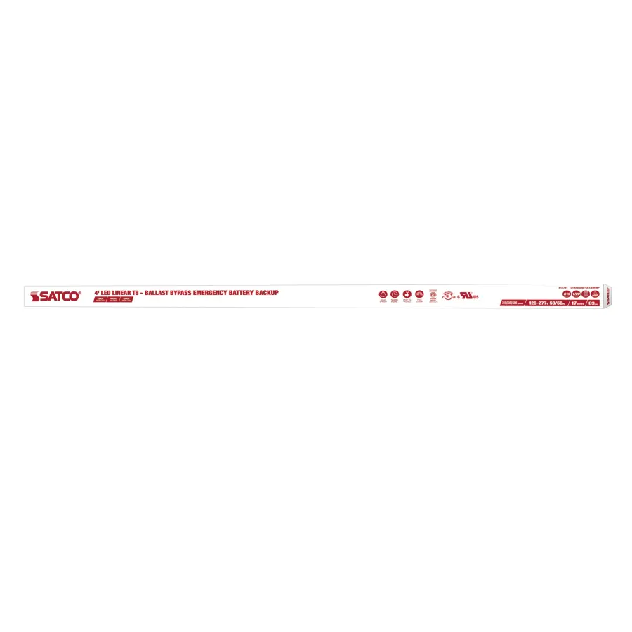 17 Watt 48 Inch T8 LED - 35K/40K/50K CCT Selectable - Ballast Bypass with Battery Backup - G13 Base - 120-277 Volt - Image 8