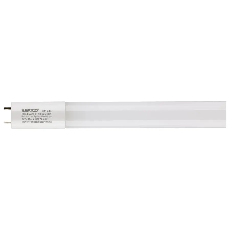 14 Watt - 4Ft LED T8 - 4000K - 347V Canada Only - G13 Base - Type B Ballast Bypass - Double Ended Wiring - Image 1