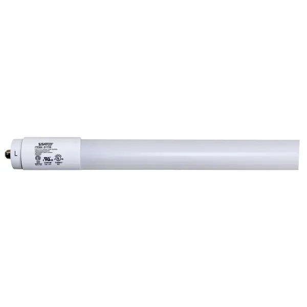 SATCO NUVO's LED T8 lamps with Fa8 or R17d bases are some of our most versatile lamps. Featuring ColorQuick selectable color technology, these lamps allow for easy selection of 4000K/5000K/6500K color temperatures at installation. The P.E.T. coated lamp provides shatterproof protection to ensure safe illumination anywhere including food service applications.