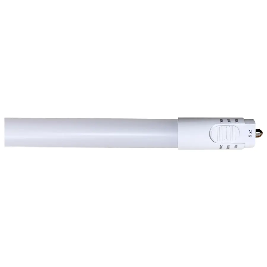 14 Watt T8 LED - Single Pin Base - CCT Selectable - PET Shatterproof Coated - White Finish - Type B - Ballast Bypass - 48 Inches - 120-277 Volt - Image 2