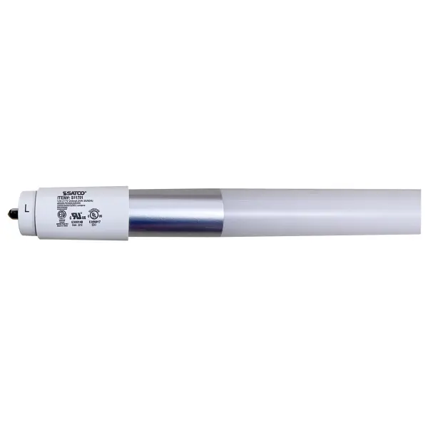 SATCO NUVO's LED T8 lamps with Fa8 or R17d bases are some of our most versatile lamps. Featuring ColorQuick selectable color technology, these lamps allow for easy selection of 4000K/5000K/6500K color temperatures at installation. The P.E.T. coated lamp provides shatterproof protection to ensure safe illumination anywhere including food service applications.