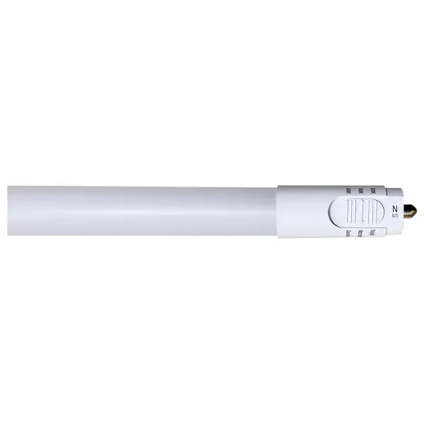 SATCO NUVO's LED T8 lamps with Fa8 or R17d bases are some of our most versatile lamps. Featuring ColorQuick selectable color technology, these lamps allow for easy selection of 4000K/5000K/6500K color temperatures at installation. The P.E.T. coated lamp provides shatterproof protection to ensure safe illumination anywhere including food service applications. - alternate view