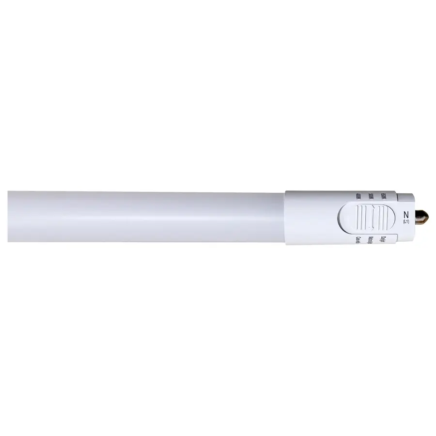 38 Watt T8 LED - Single Pin Base - CCT Selectable - Type B - Ballast Bypass - PET Shatterproof Coated - White Finish - 96 Inches - 120-277 Volt - Image 2