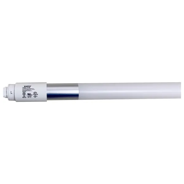 SATCO NUVO's LED T8 lamps with Fa8 or R17d bases are some of our most versatile lamps. Featuring ColorQuick selectable color technology, these lamps allow for easy selection of 4000K/5000K/6500K color temperatures at installation. The P.E.T. coated lamp provides shatterproof protection to ensure safe illumination anywhere including food service applications.