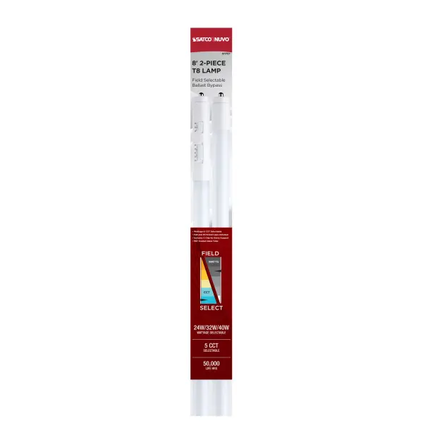 24/32/40 Wattage Selectable - 30/35/40/50/65K CCT Selectable - 8 Foot LED - Fa8 Base - 120-277 Volt - 2-pc - Image 21