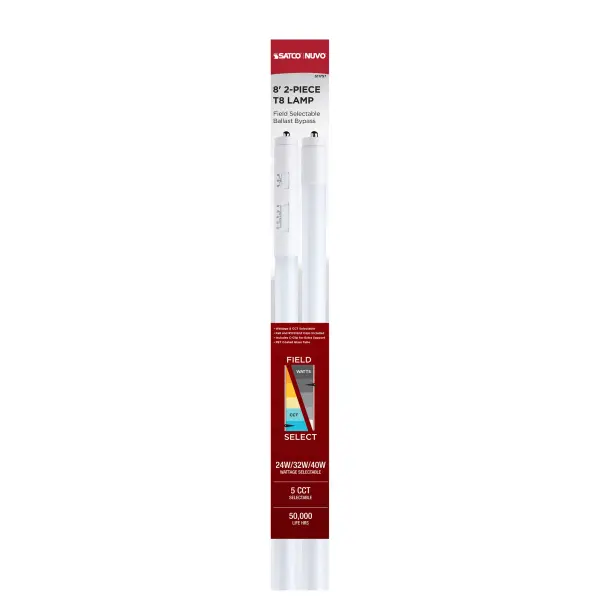 24/32/40 Wattage Selectable - 30/35/40/50/65K CCT Selectable - 8 Foot LED - Fa8 Base - 120-277 Volt - 2-pc - Image 22
