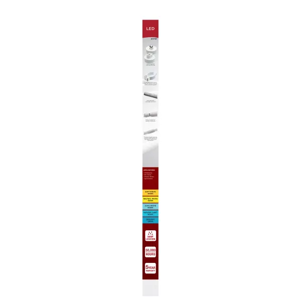 24/32/40 Wattage Selectable - 30/35/40/50/65K CCT Selectable - 8 Foot LED - Fa8 Base - 120-277 Volt - 2-pc - Image 23