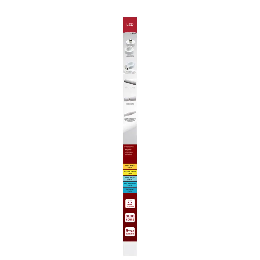 24/32/40 Wattage Selectable - 30/35/40/50/65K CCT Selectable - 8 Foot LED - Fa8 Base - 120-277 Volt - 2-pc - Image 23