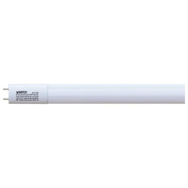 SATCO NUVO'S Type B Ballast Bypass lamps are designed to replace T8 or T12 medium bi-pin fluorescent lamps. Engineered for single or double-ended wiring options, these lamps will not light unless the ballast is bypassed. Choose from 3000K, 3500K, 4000K, 5000K, and 6500K color temperatures with CCT selection at installation. Available in two, three, and four-foot lengths for immediate energy savings in a variety of commercial and industrial applications.