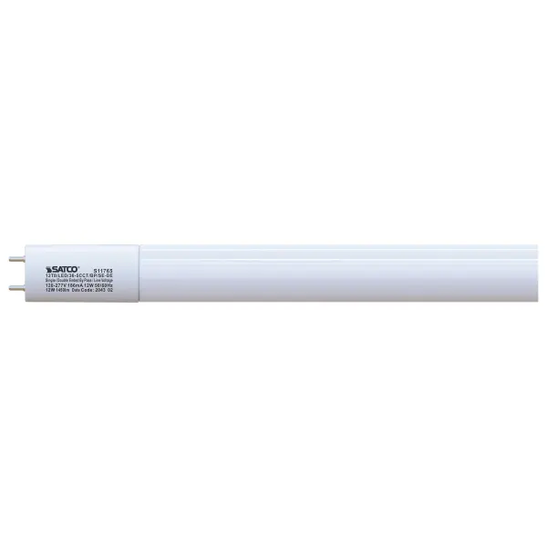 SATCO NUVO'S Type B Ballast Bypass lamps are designed to replace T8 or T12 medium bi-pin fluorescent lamps. Engineered for single or double-ended wiring options, these lamps will not light unless the ballast is bypassed. Choose from 3000K, 3500K, 4000K, 5000K, and 6500K color temperatures with CCT selection at installation. Available in two, three, and four-foot lengths for immediate energy savings in a variety of commercial and industrial applications.