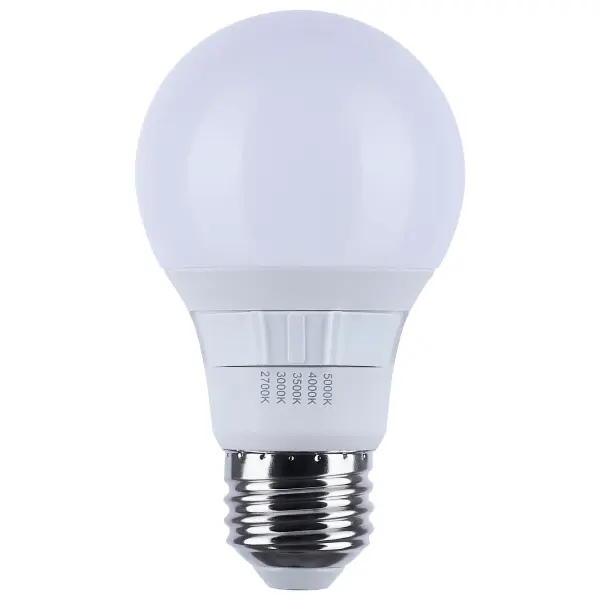 Elevate your everyday lighting with SATCO NUVO's LED A19 bulbs-designed for flexibility, clarity, and dependable performance. With 5 CCT selectable options from a cozy 2700K to a vibrant 5000K, you can tailor the ambiance to suit any environment. A high 90 CRI ensures rich, accurate color, while the damp location and enclosed fixture ratings make them ideal for a variety of places including residential, commercial, and retail use. Available individually or in a money-saving 4-pack, they're a bright idea for both quality and convenience.