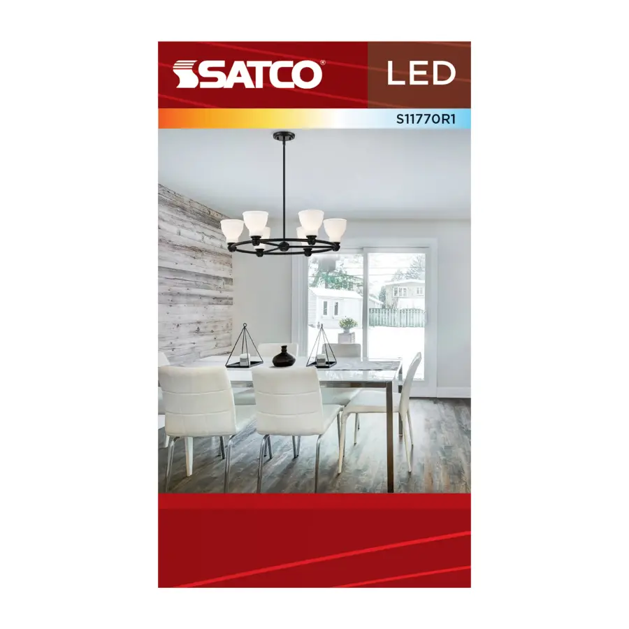 6 Watt A19 LED - 27K/3K/35K/4K/5K CCT Selectable - Medium Base - White Finish - 120 Volt - Image 7