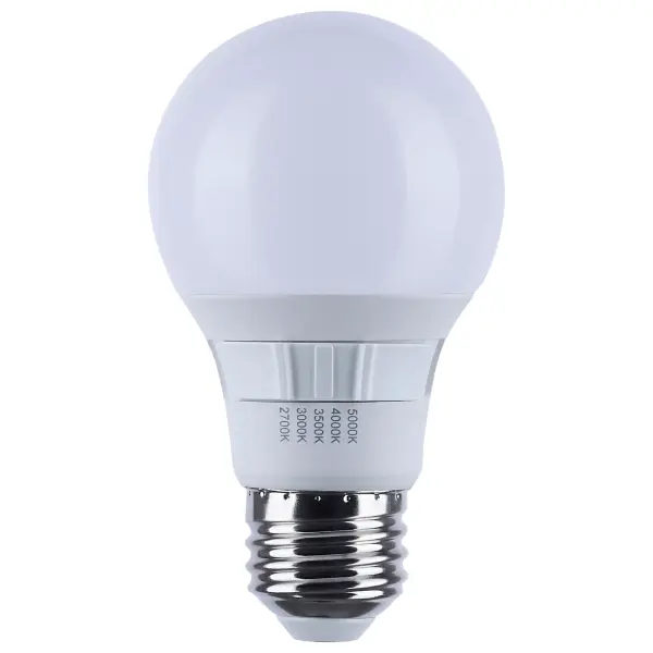 Elevate your everyday lighting with SATCO NUVO's LED A19 bulbs-designed for flexibility, clarity, and dependable performance. With 5 CCT selectable options from a cozy 2700K to a vibrant 5000K, you can tailor the ambiance to suit any environment. A high 90 CRI ensures rich, accurate color, while the damp location and enclosed fixture ratings make them ideal for a variety of places including residential, commercial, and retail use. Available individually or in a money-saving 4-pack, they're a bright idea for both quality and convenience.