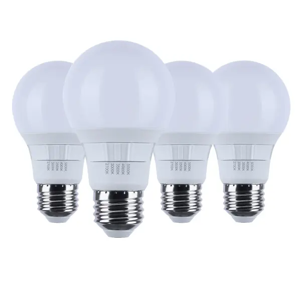 9 Watt A19 LED - 27K/3K/35K/4K/5K CCT Selectable - Medium Base - White Finish - 120 Volt - 4-Pack - Image 4