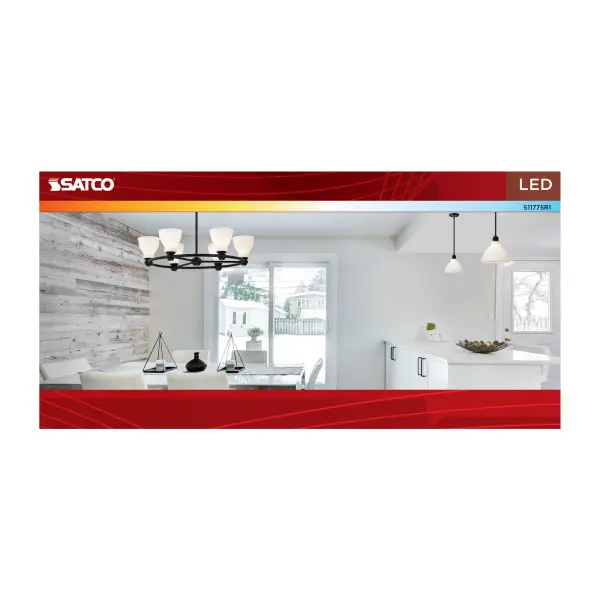 9 Watt A19 LED - 27K/3K/35K/4K/5K CCT Selectable - Medium Base - White Finish - 120 Volt - 4-Pack - Image 7