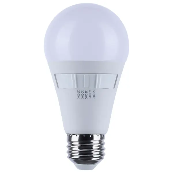 Elevate your everyday lighting with SATCO NUVO's LED A19 bulbs-designed for flexibility, clarity, and dependable performance. With 5 CCT selectable options from a cozy 2700K to a vibrant 5000K, you can tailor the ambiance to suit any environment. A high 90 CRI ensures rich, accurate color, while the damp location and enclosed fixture ratings make them ideal for a variety of places including residential, commercial, and retail use. Available individually or in a money-saving 4-pack, they're a bright idea for both quality and convenience.