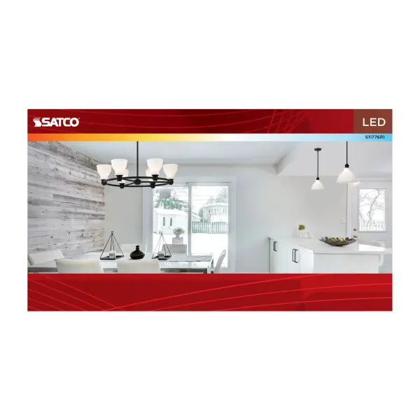 12 Watt A19 LED - 27K/3K/35K/4K/5K CCT Selectable - Medium Base - White Finish - 120 Volt - 4-Pack - Image 7