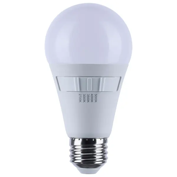 Elevate your everyday lighting with SATCO NUVO's LED A19 bulbs-designed for flexibility, clarity, and dependable performance. With 5 CCT selectable options from a cozy 2700K to a vibrant 5000K, you can tailor the ambiance to suit any environment. A high 90 CRI ensures rich, accurate color, while the damp location and enclosed fixture ratings make them ideal for a variety of places including residential, commercial, and retail use. Available individually or in a money-saving 4-pack, they're a bright idea for both quality and convenience.