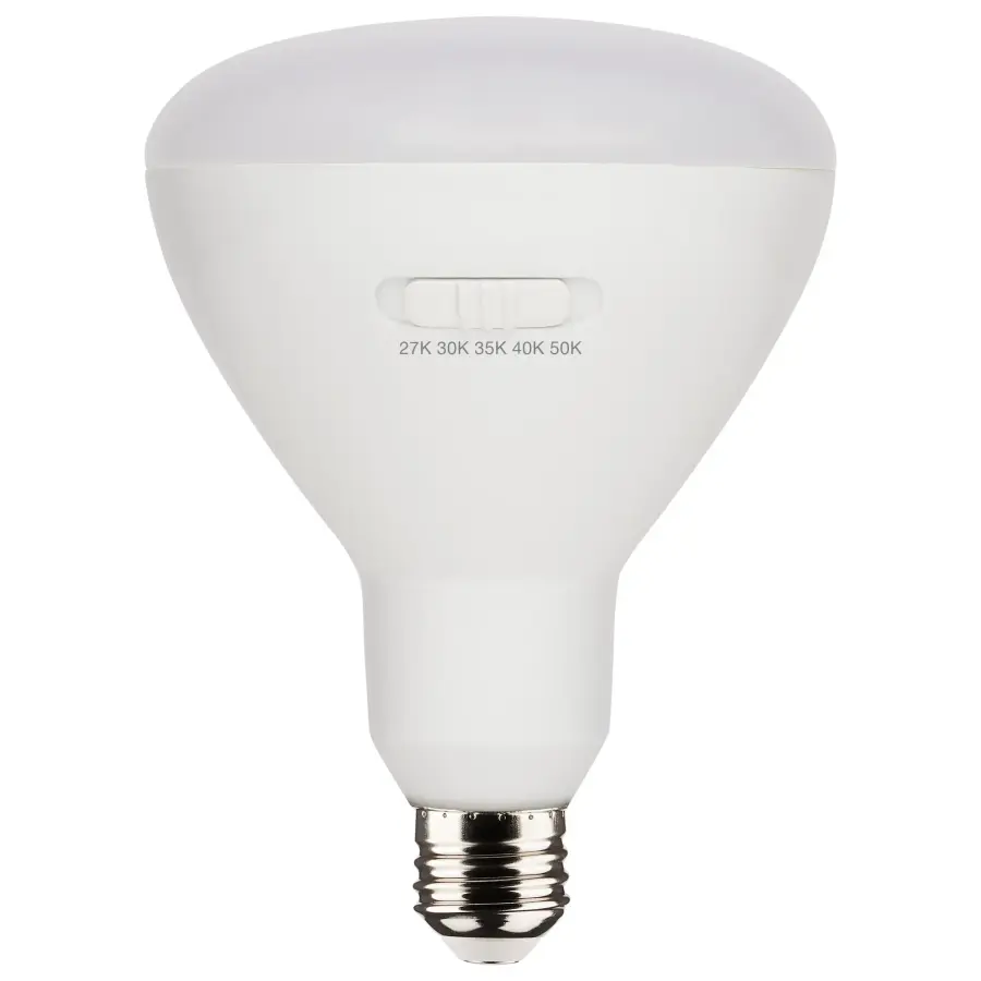 13 Watt BR40 LED - Medium Base - CCT Selectable - White Finish - 90 CRI - 120 Volt - Image 1