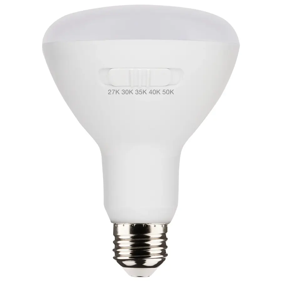 8.5 Watt BR30 LED - Medium Base - CCT Selectable - White Finish - 90 CRI - 120 Volt - 6 Pack - Image 1