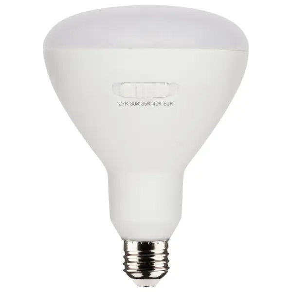 SATCO NUVO's LED BR lamps are the perfect lighting solution for a range of indoor spaces. CCT selectable, choose from 2700/3000/3500/4000/5000K color temperatures at installation to create the perfect ambiance for any room. Offered in both 8.5W BR30 and 13 W BR40 configurations, with an impressive 82 lumens per watt. With a wide 100 degree beam angle and a color rendering index of 90, these lamps ensure maximum coverage of true-to-life illumination in living rooms, family rooms, kitchens and hallways.