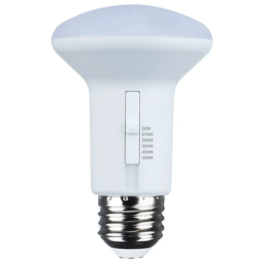 5.8 Watt R20 LED - 27K/30K/35K/40K/50K CCT Selectable - Dim to Warm - White Finish - 120 Volt - Image 1