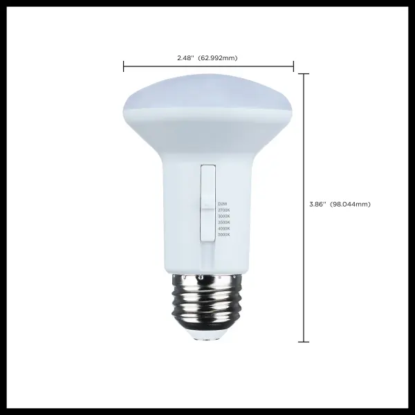5.8 Watt R20 LED - 27K/30K/35K/40K/50K CCT Selectable - Dim to Warm - White Finish - 120 Volt - Image 8